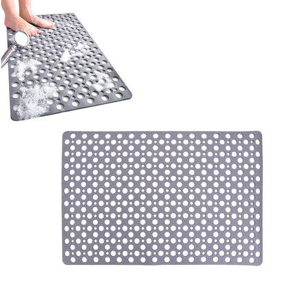 Anti-Slip Bath Mat Suction Shower Mats Bathroom Bathtub Floor Grey