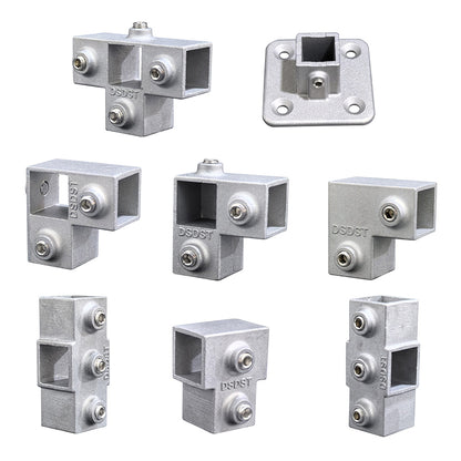 8 Piece 25x25mm Aluminum Alloy Square Tube Connector Set