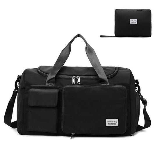 Travel Duffle Bags Waterproof Foldable Portable Luggage Bag Birth Bag -Black