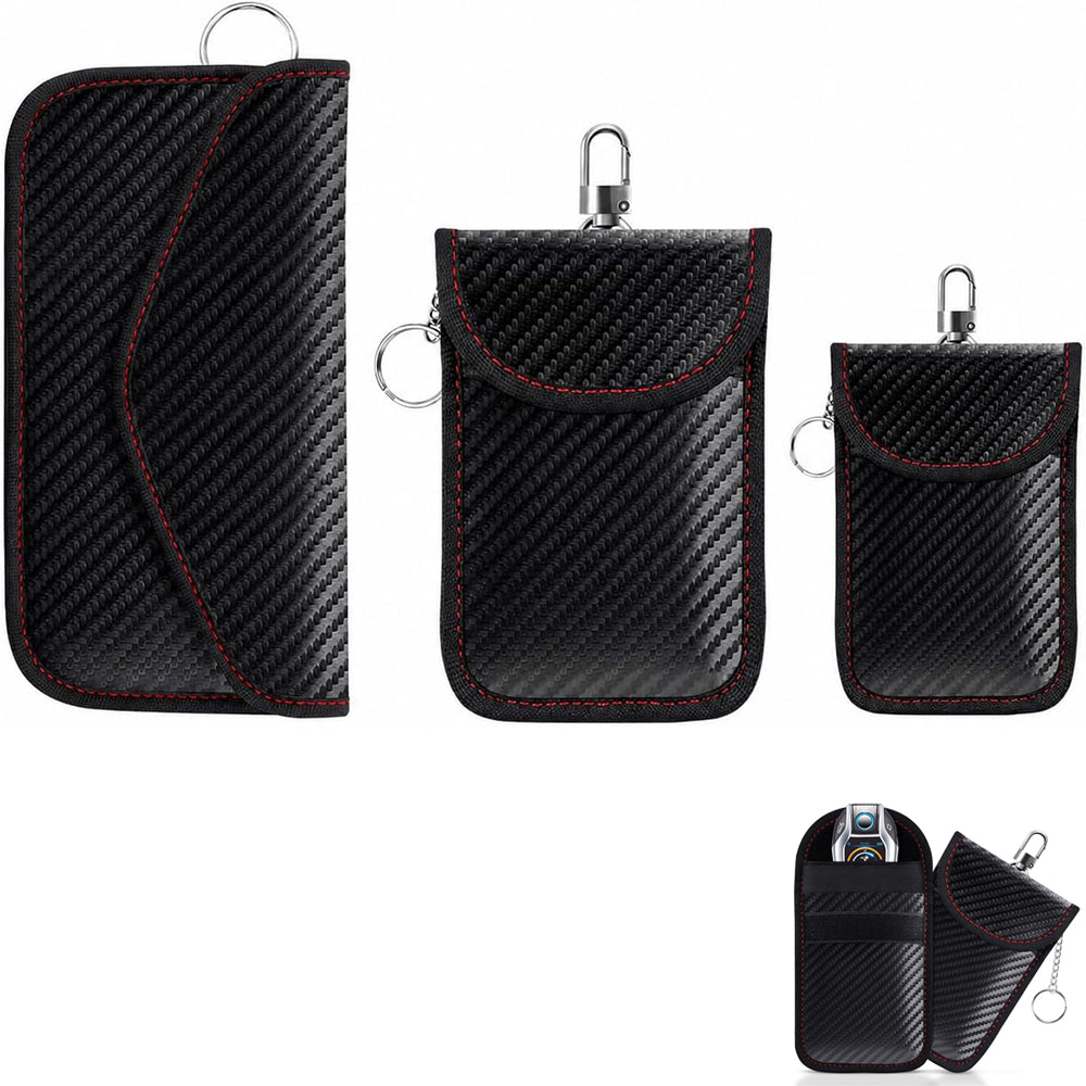 3 Piece Carbon Fiber Key Fob Holders