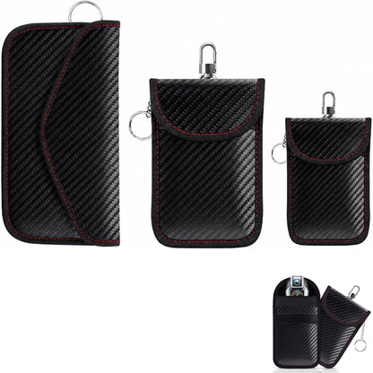 3 Piece Carbon Fiber Key Fob Holders