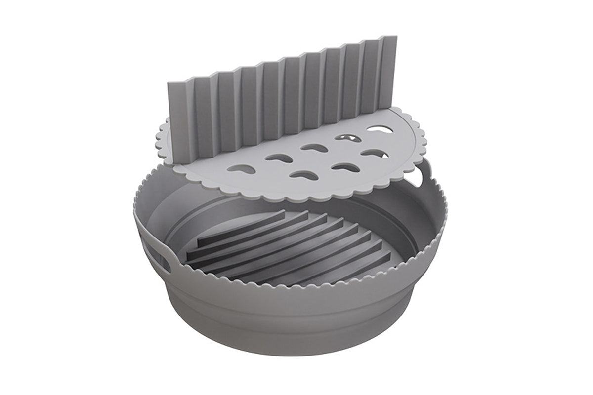 Air Fryer Silicone Liners For reusable Baking Tray Oven Accessories-Gray