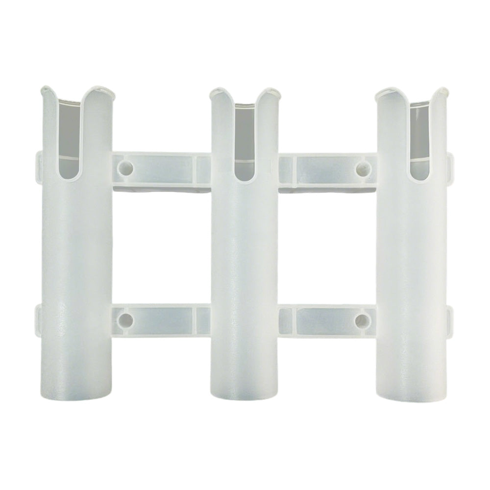 3 Tube Fishing Rod Holder Bracket Mounted Fishing Rack For Boats Garage Cooler-White