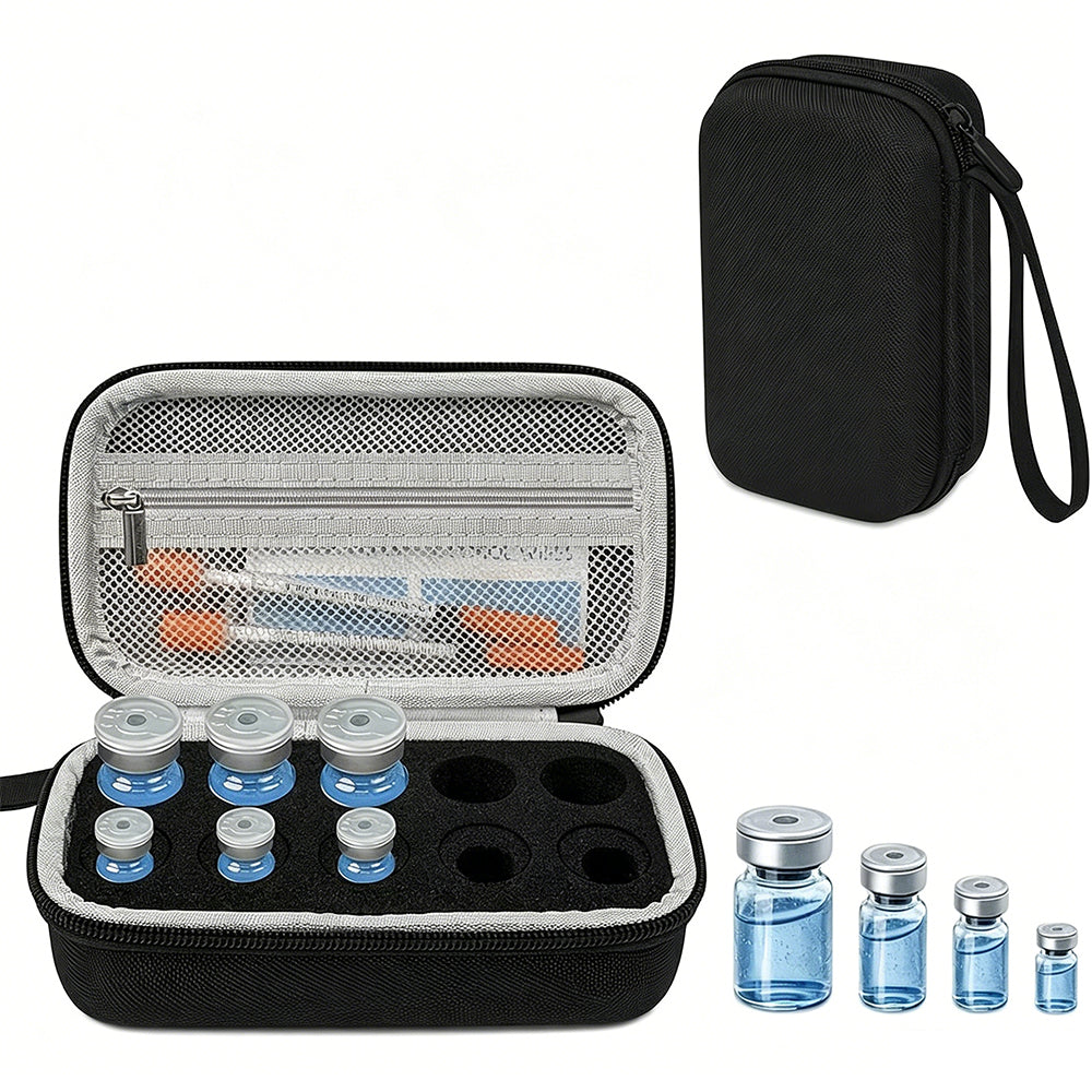 Insulin Vial Storage Case Waterproof Peptide Case for Fridge