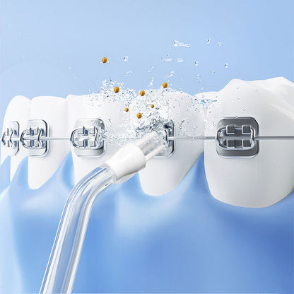Portable Electric Water Flosser with 200ML Telescopic Tank Travel Oral Irrigator for Teeth Cleaning Orange