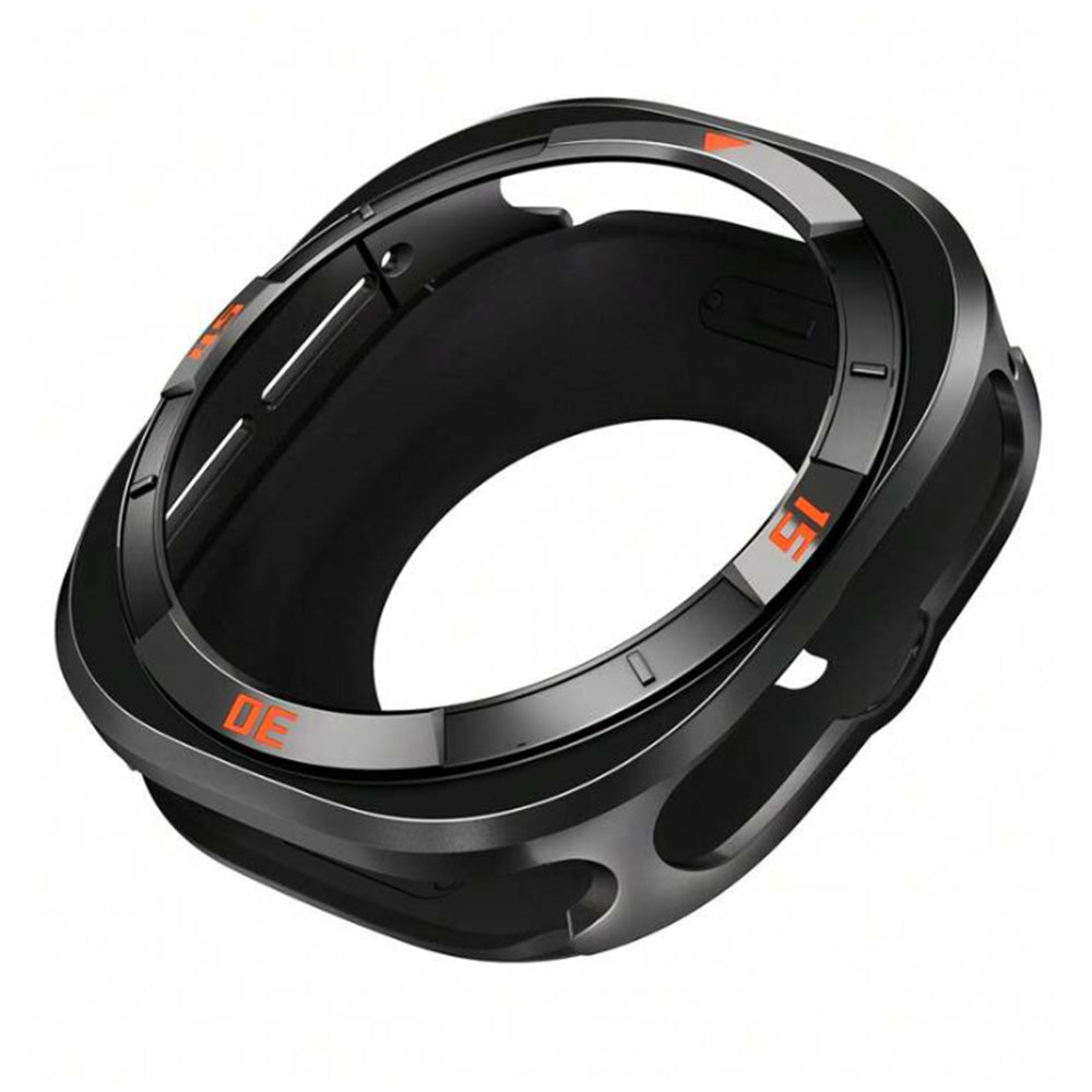 Metal Case for Samsung Galaxy Watch Ultra Smart Watch Protective Frame Cover Black