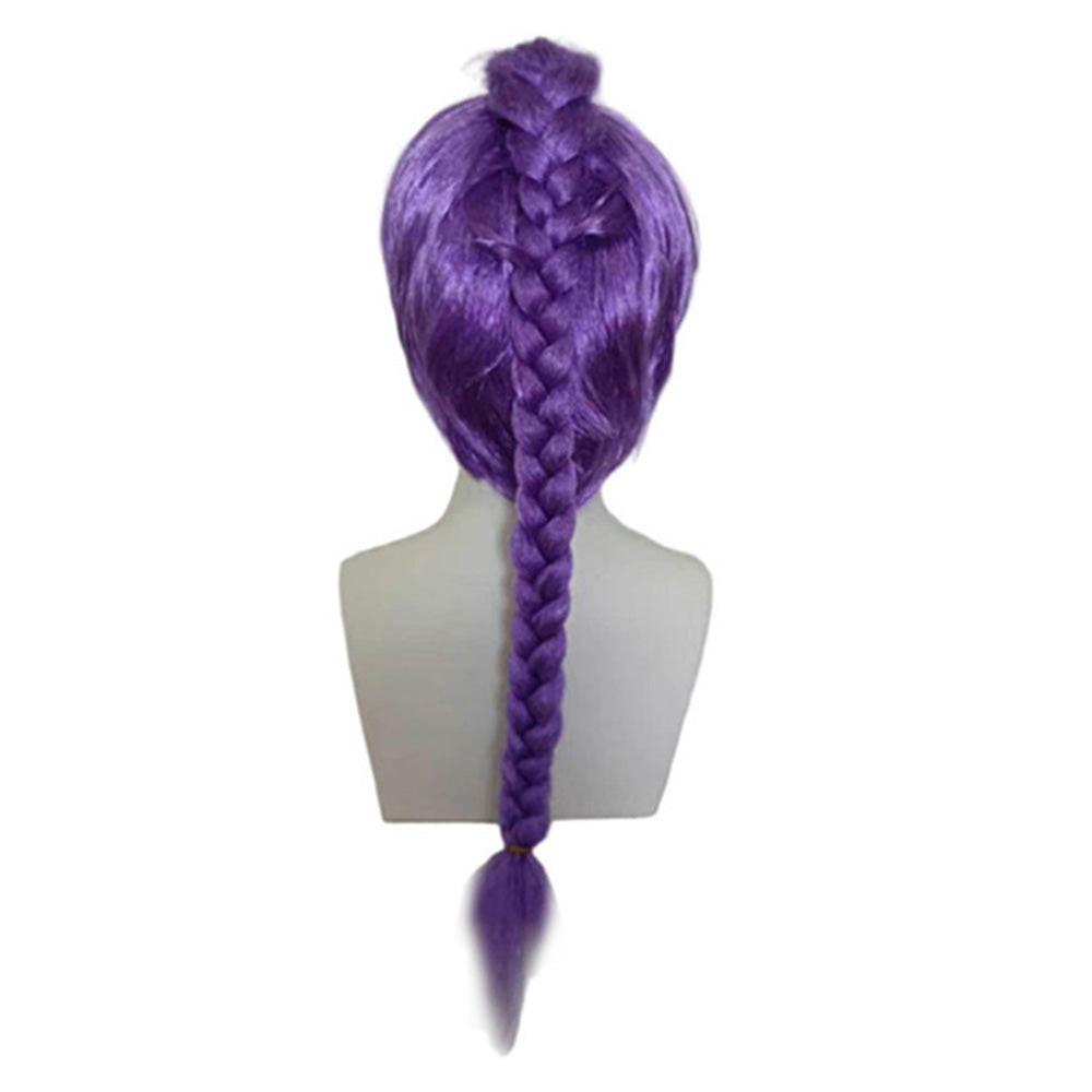 Kids Cosplay Wig for Girls Cartoon Role Play Costume & Halloween Party Gift Purple