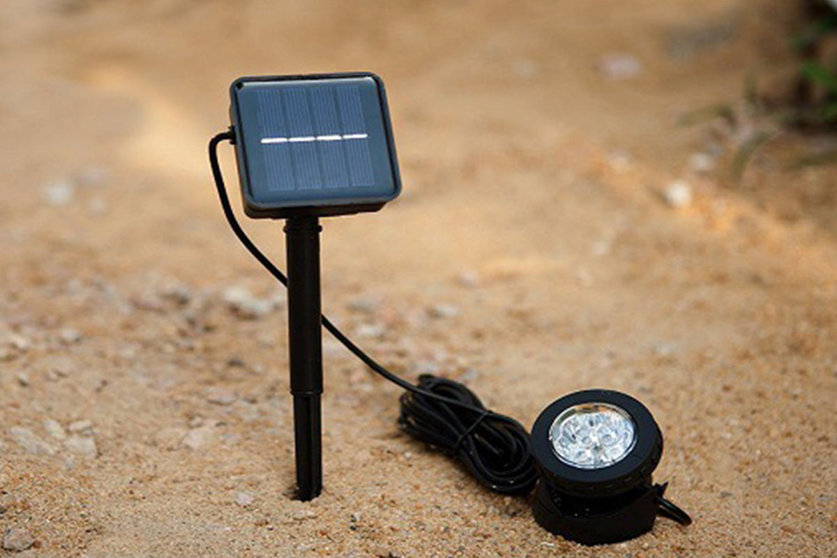 2Pcs 6 LED Solar Spot Light Outdoor Garden Landscape Pool Yard Lawn Patio Lamp-White