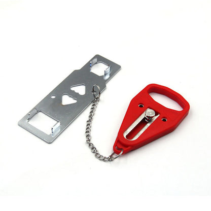 Portable Door Lock Travel Security Device for Hotel Home Apartment Bedroom-Red