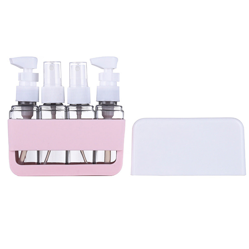 Portable 4-in-1 Travel Bottle Set for Toiletries-Pink