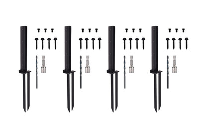 4Pcs H Design Fence Post Anchor Kit Fence Repair Stake