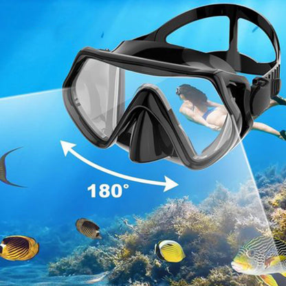 Diving Snorkel Set Mask Fin Snorkeling Gear One Size Panoramic View Mask Kit