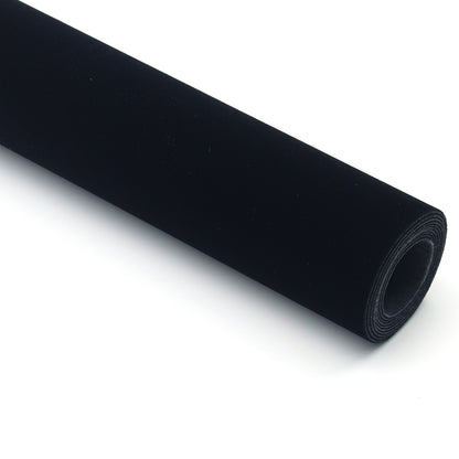 150x50cm Self Adhesive Flocking Fabric Roll for Crafts and Liners - Black