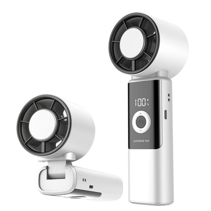 Semiconductor Cooling Handheld Fan 199 Speeds Portable Fan - White
