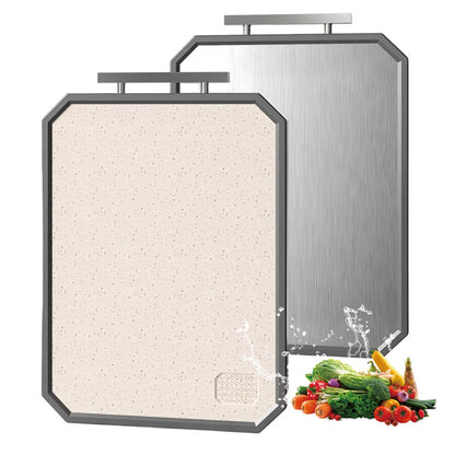 Double Sided Titanium Alloy and Wheat Straw PP Cutting Board