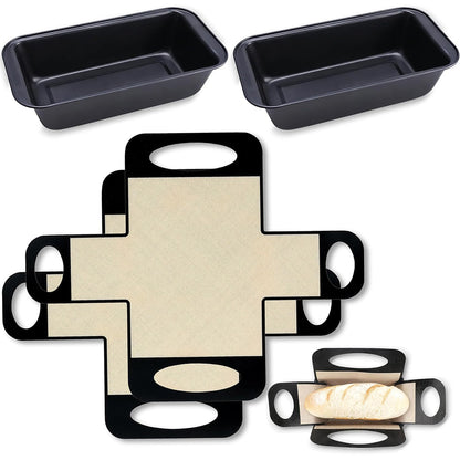 2 Silicone Baking Mats and 2 Carbon Steel Loaf Pans