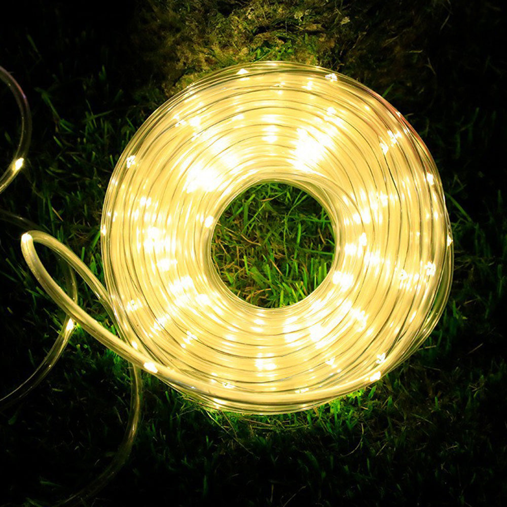 12m Solar Rope Lights with 8 Modes for Parties Weddings - Warm White