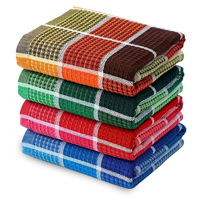 4PCS High Absorbent Kitchen Tea Towels ââ‚?Polyester Cotton Eco-Friendly