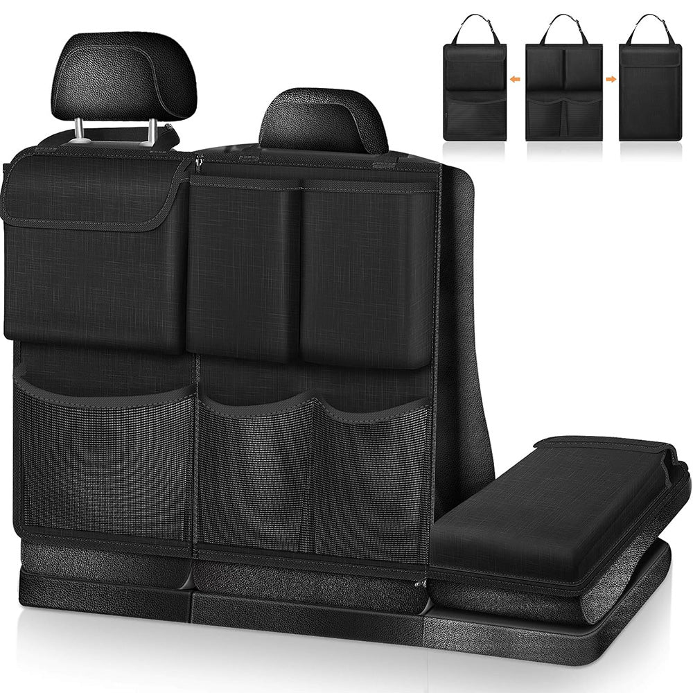Large Capacity Car Trunk Organizer with Zippers ââ‚?Backseat Storage Black