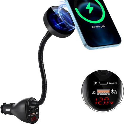 2 in 1 Car Wireless Charger Compatible with Magsecurity 15W for iPhone