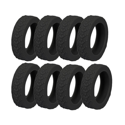 Set of 8Pcs Luggage Wheel Covers Silicone Suitcase Wheel Protectors Black