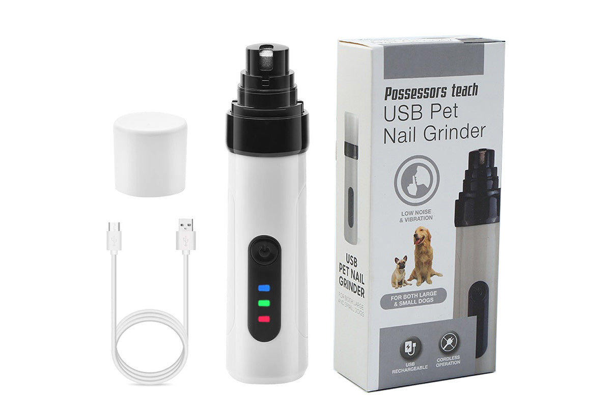 Silent Pet Nail Grinder Electric Dog Nail Trimmer Grooming Tool