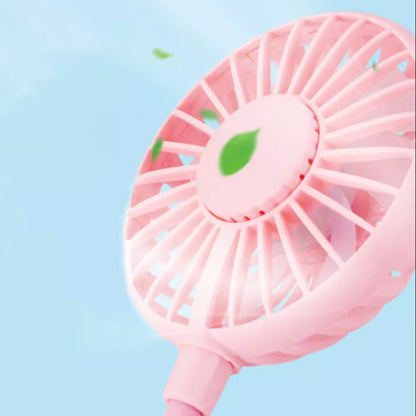 Portable Clip On Lighting Fan Travel USB Rechargeable Desk Pram Car Cooling Fan Pink