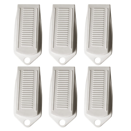 6PCS Door Wedge Stopper Rubber Grip Security Door Stoppers Wall Protector For Home-White