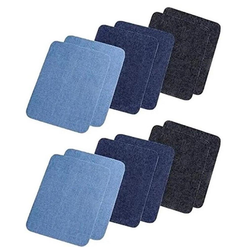 12Pcs Iron-on Patches Kits Denim Patches for Jeans Clothing Repair and Decoration
