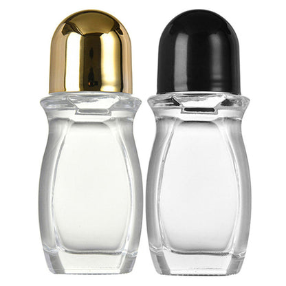 2Pcs Set Empty Roller Bottles Glass Roll On Bottles Containers for Essential Oils Perfume Cosmetics