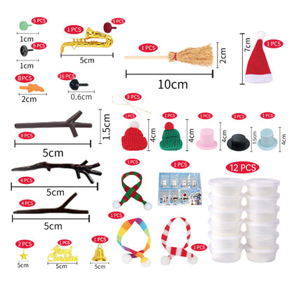 Build a Snowman Kit Modeling Clay Snowman DIY Crafts for Kids Christmas Toys