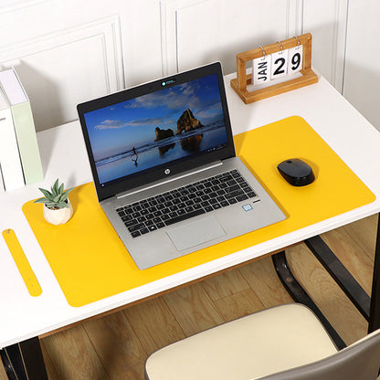 Large PU Leather Desk Mat Waterproof Non Slip Mouse Pad for Office Home-Yellow