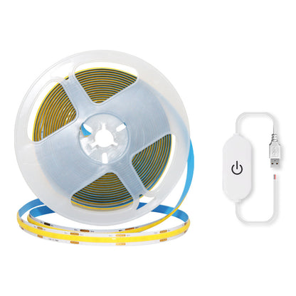 5V USB LED Light Strip COB LED Strip Lights for TV Under Cabinet-Warm