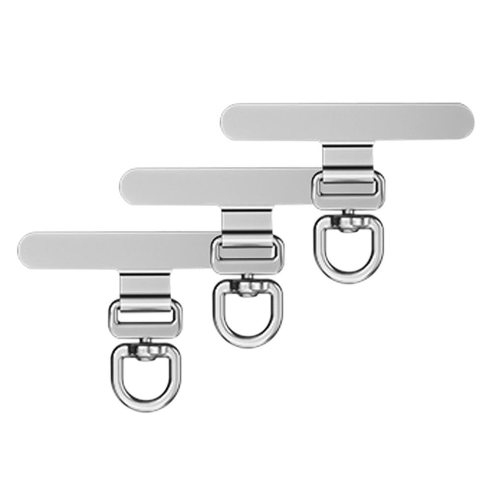 3 PCS Rotating Phone Tether Tab-Silver