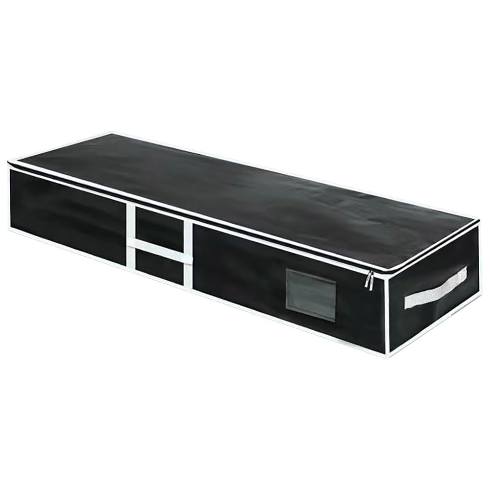 Large Capacity PE Gift Wrap Storage Bag with Zipper & Carry Handles Black