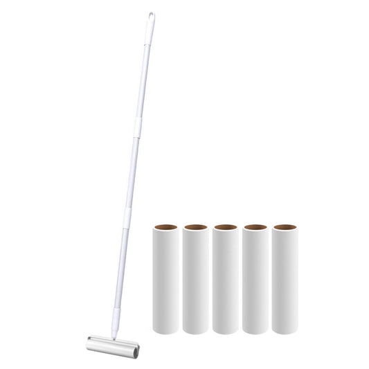 Adjustable Long Handle Lint Rollers Sticky Hair Remover for Floor Carpets Clothing