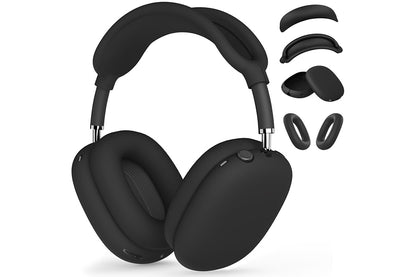 Silicone Case Cover for AirPods Max with Ear Pad Case Cover and Ear Cups Cover-Black