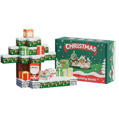 Magnetized Building Blocks for Kids Christmas Themed STEM Learning Cubes Style 1