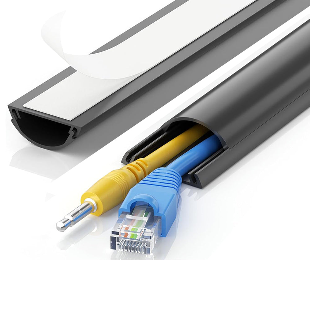 2Pcs PVC Cable Raceway Wire Hider-Black