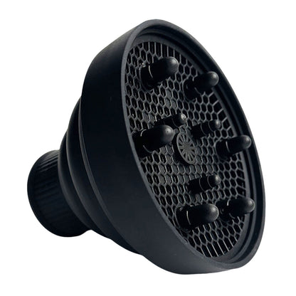 Foldable Silicone Hair Dryer Diffuser for Universal 4 to 5cm Nozzles - Black