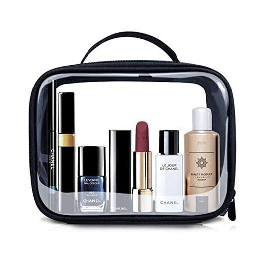 Travel Transparent Toiletry Bag with Handle Strap for Women and Men