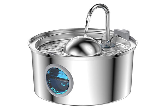 Stainless Steel Cat Water Fountain 3.2L Quiet Cat Fountain for Pets Small Animals