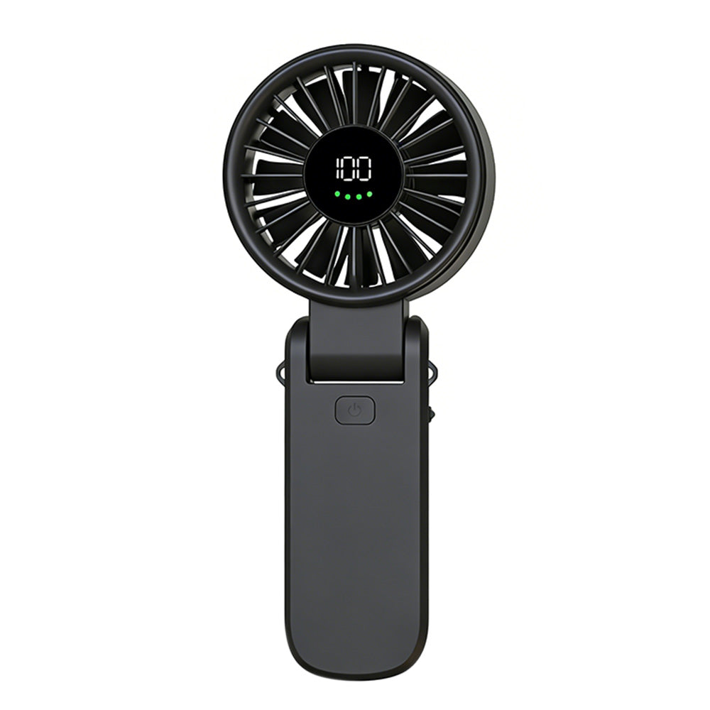Portable Handheld Fan with 100 Speed Settings and USB Charging for Travel-Black