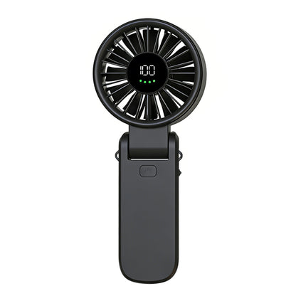 Portable Handheld Fan with 100 Speed Settings and USB Charging for Travel-Black
