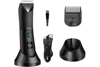 Electric Body Hair Trimmer with Light Wet Dry Shaver Groomer for Legs Chest Hair