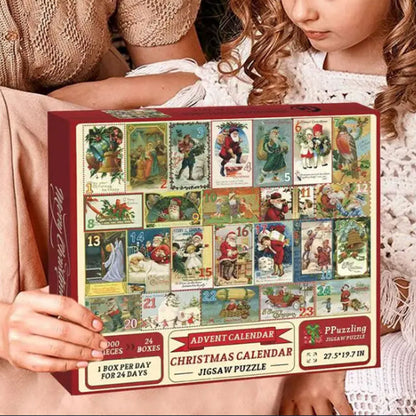 1000 Piece Santa Puzzle Christmas Advent Calendar Christmas Countdown Calendar Jigsaw