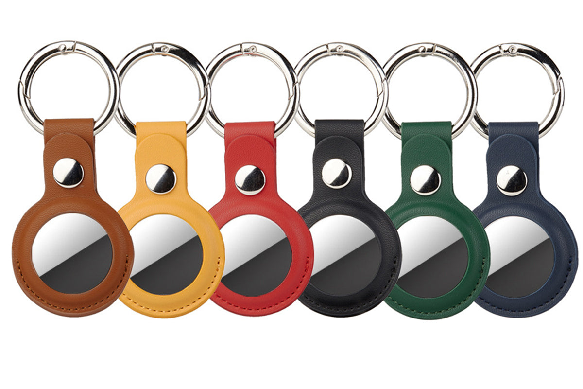6Pcs for Airtag Case Keychain with Metal Snap Keyring for Luggage Keys Pets Kids Bag