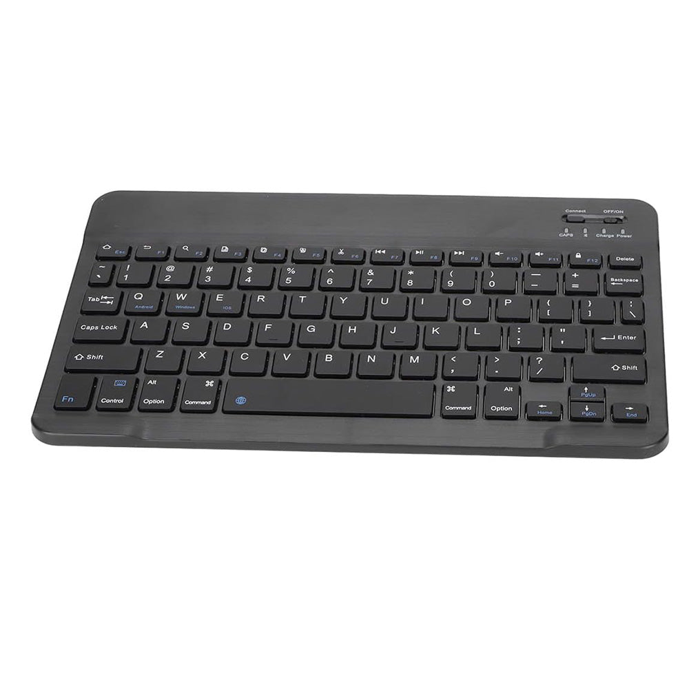 10-inch Ultra-Slim Bluetooth Keyboard Portable Mini Wireless Keyboard Rechargeable for iOS Android Windows Tablet Smartphone Black