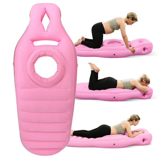 Pregnancy Mattress Inflatable Full Body Maternity Bed for Stomach Sleeping-Pink
