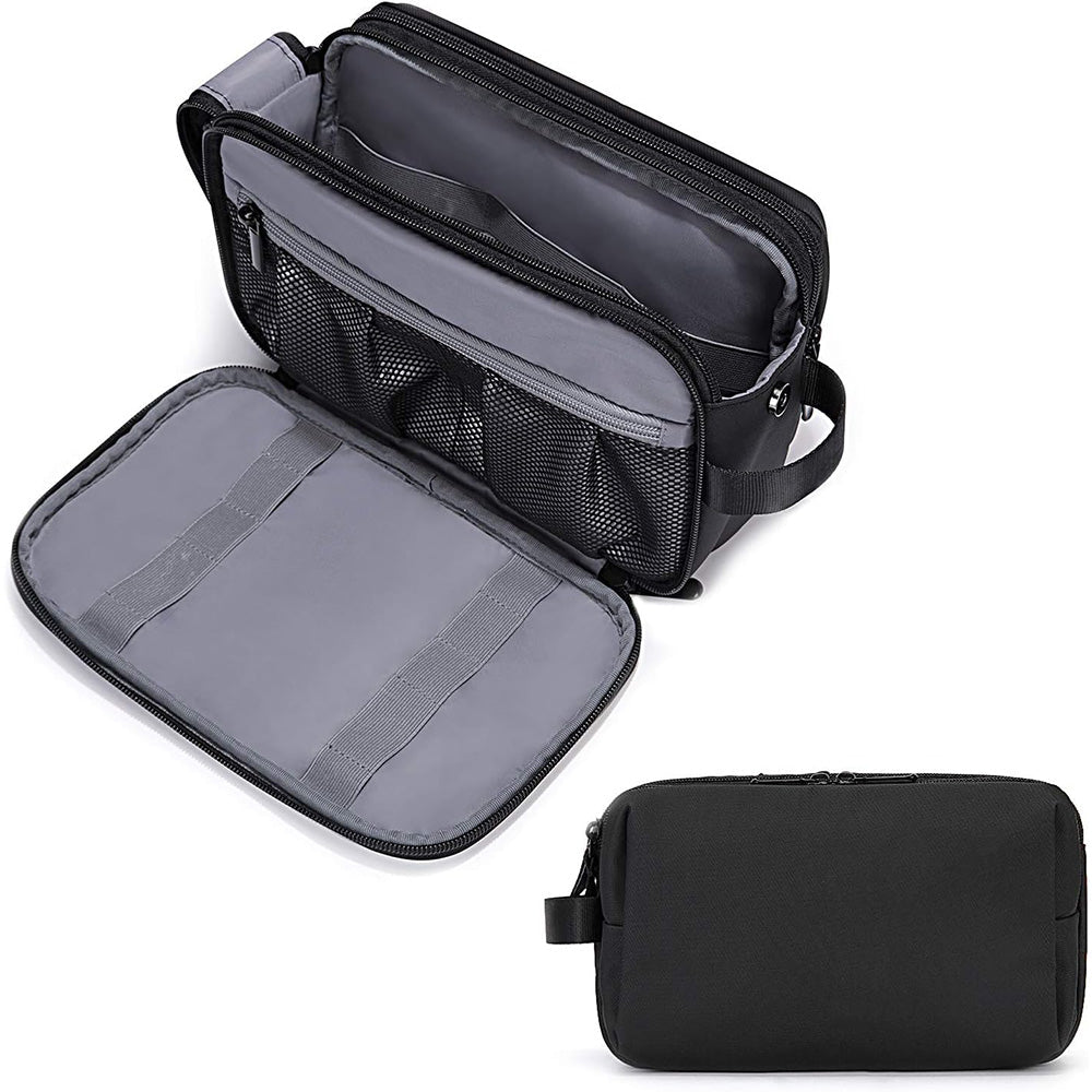 Travel Toiletry Bag Shaving Organizer for Men Women Black